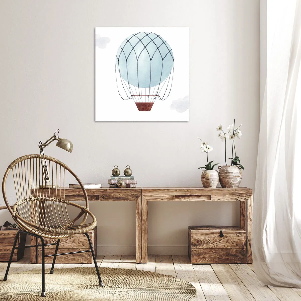 Tablou pe pânză - Complet în nori - 70x70 cm