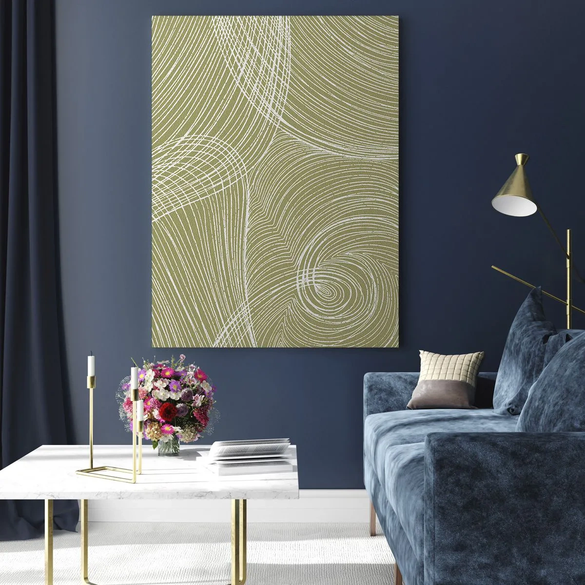 Tablou pe sticlă - Abstracție complicată în alb - 70x100 cm