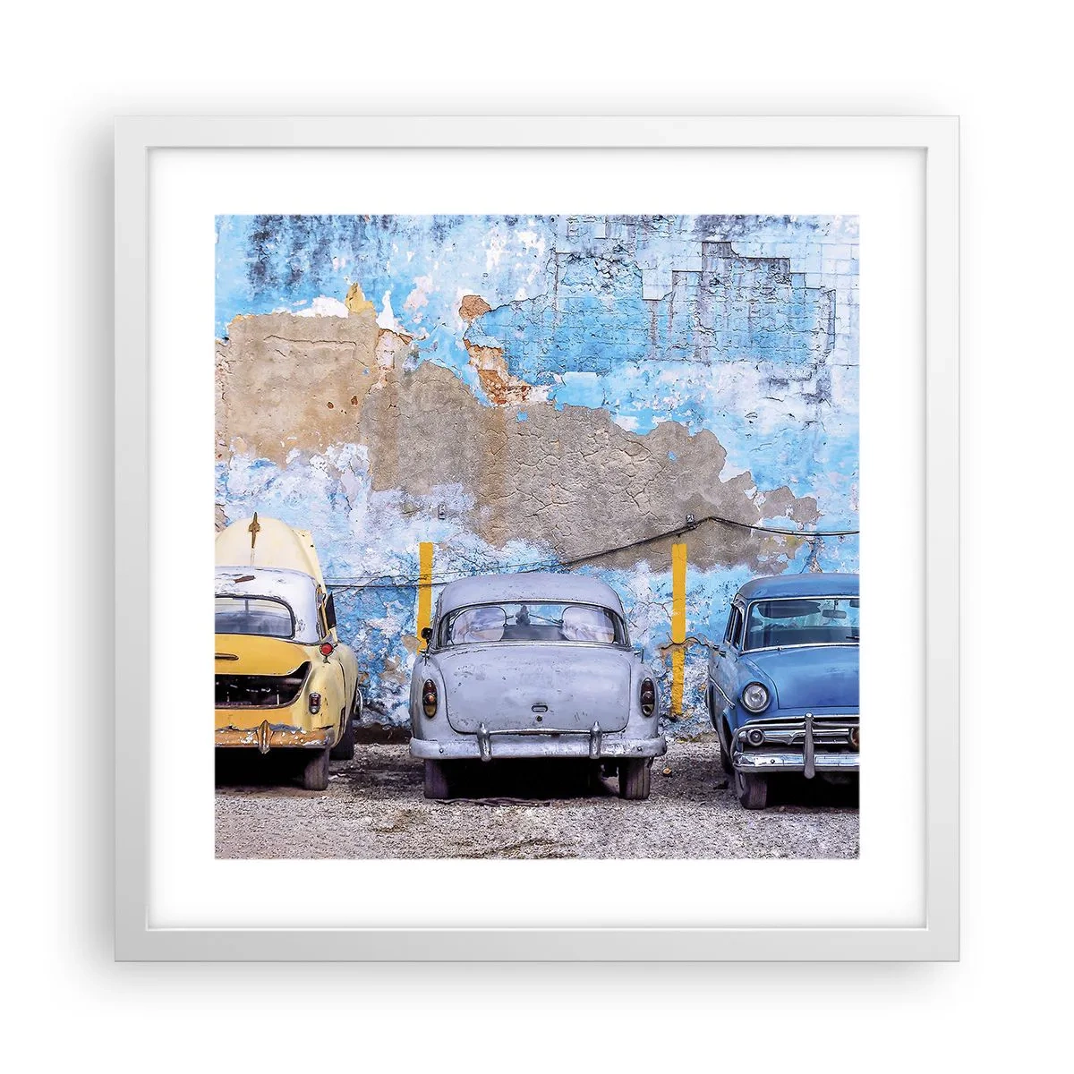 Poster în ramă albă - Întâlnirea veteranilor - 40x40 cm