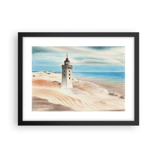 Poster în ramă neagră - Privind mereu marea - 40x30 cm