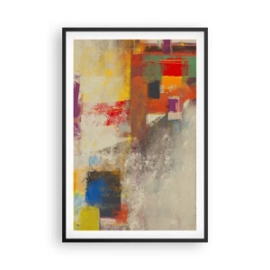 Poster în ramă neagră - Geometria culorilor - 61x91 cm