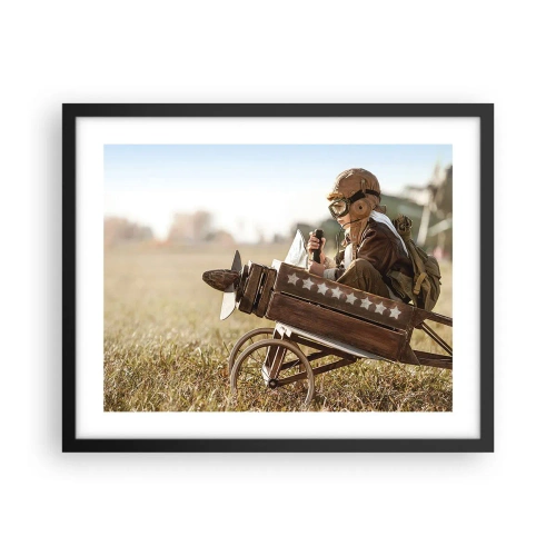 Poster în ramă neagră - Porniți spre vis - 50x40 cm