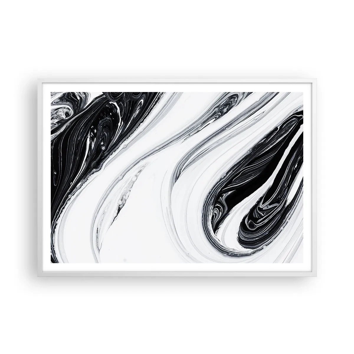 Poster în ramă albă - Combinație de contrarii - 100x70 cm