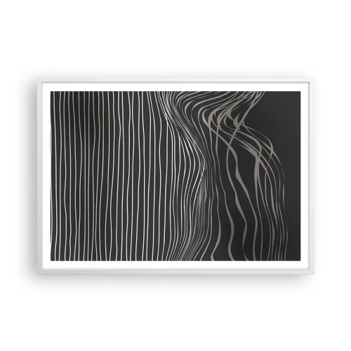 Poster în ramă albă - Ritm și accent - 100x70 cm