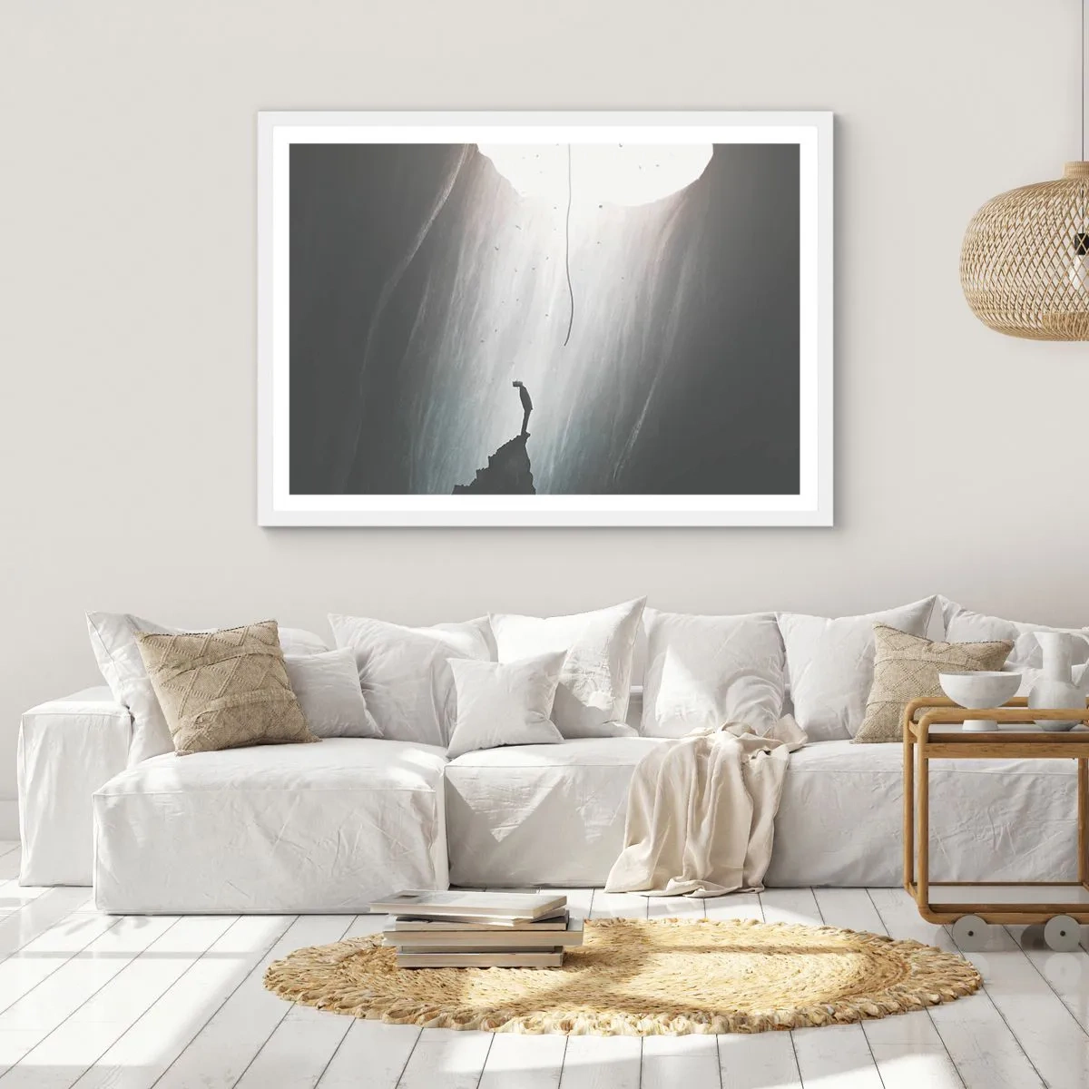 Poster în ramă albă - Există întotdeauna o cale de ieșire - 50x40 cm