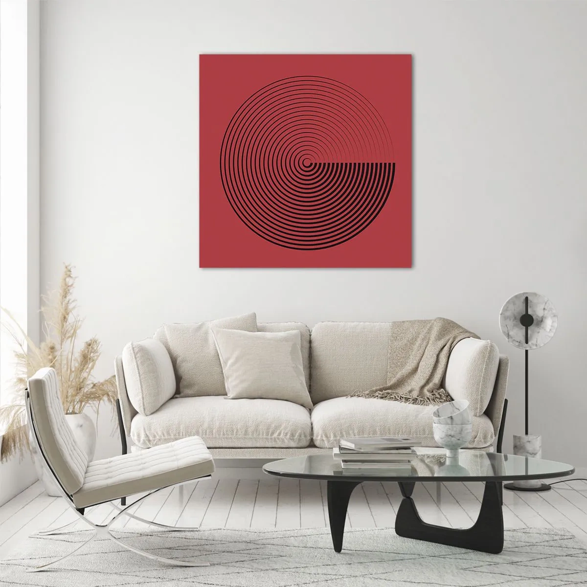 Tablou pe sticlă - Mișcare circulară - 30x30 cm