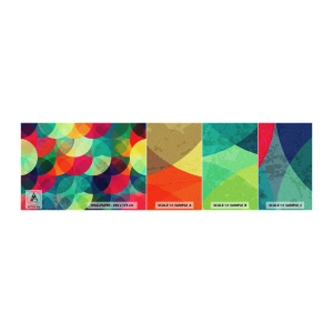 Mostră tapet autocolant Deluxe Sticker - Să intrăm în curcubeu - Abstracția, Bucată, Cercuri colorate - 100x30 cm