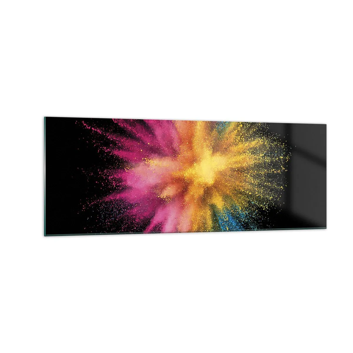 Tablou pe sticlă - Nașterea culorii  - 140x50 cm