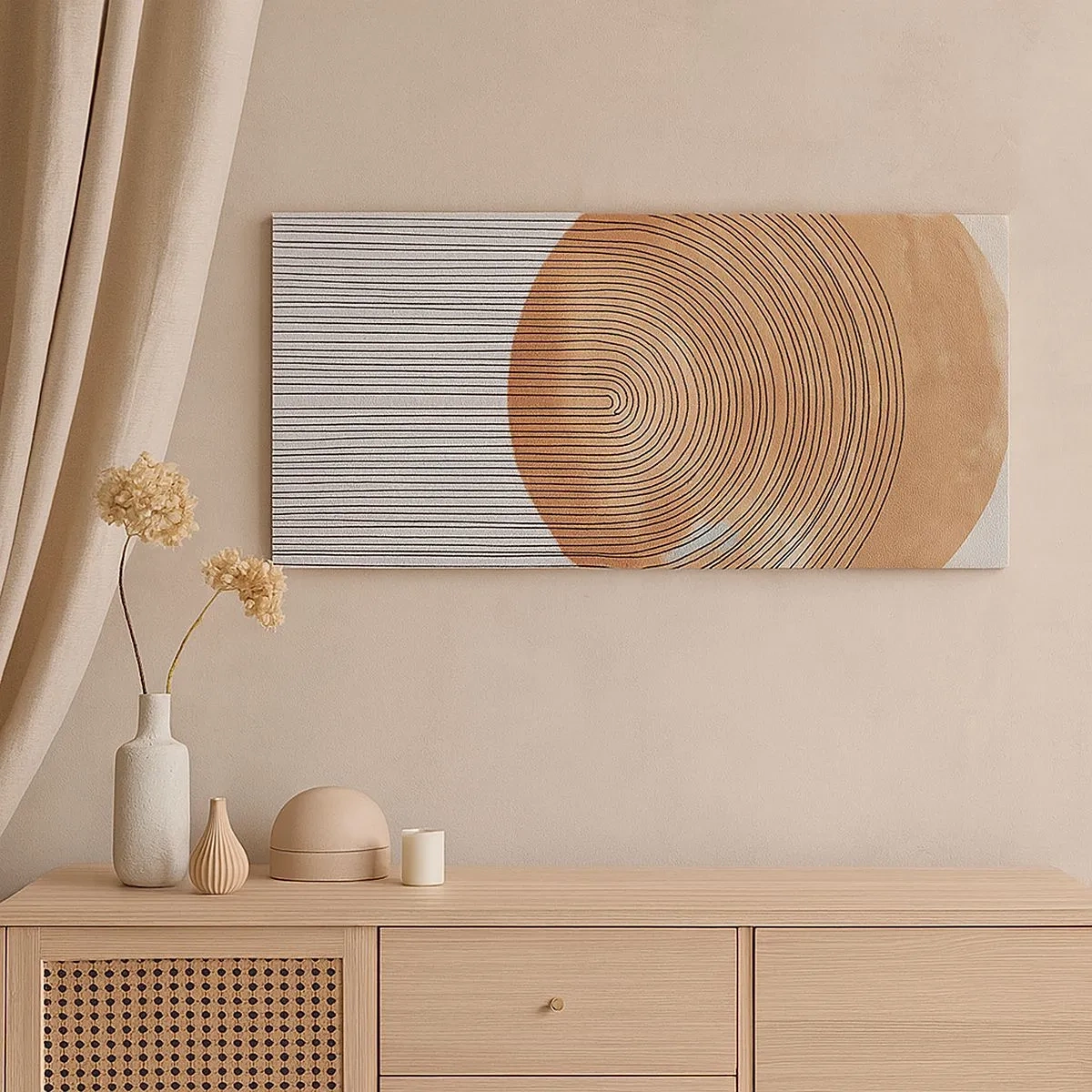 Tablou pe pânză - Compoziția solară - 100x40 cm