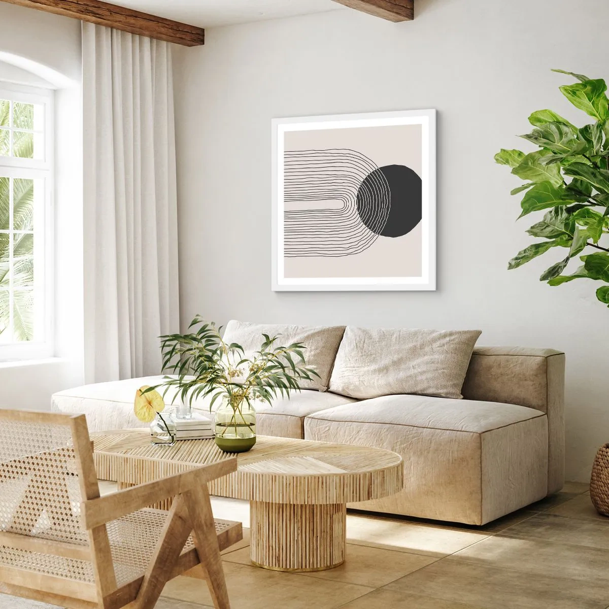 Poster în ramă albă - Tremurând și încrezător - 60x60 cm