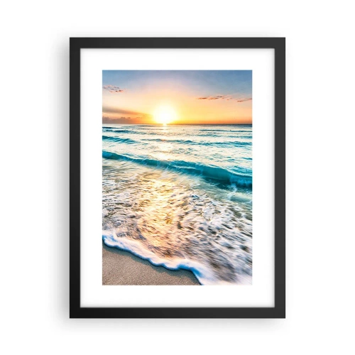 Poster în ramă neagră - Priveliștea cu apus de soare - 30x40 cm