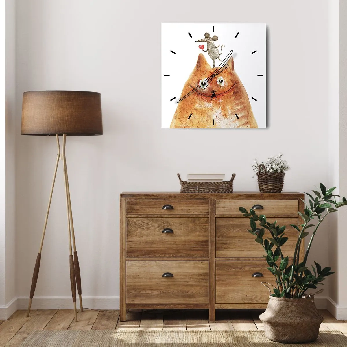 Ceas de perete - Ceas pe sticlă - Paradoxurile iubirii - 40x40 cm