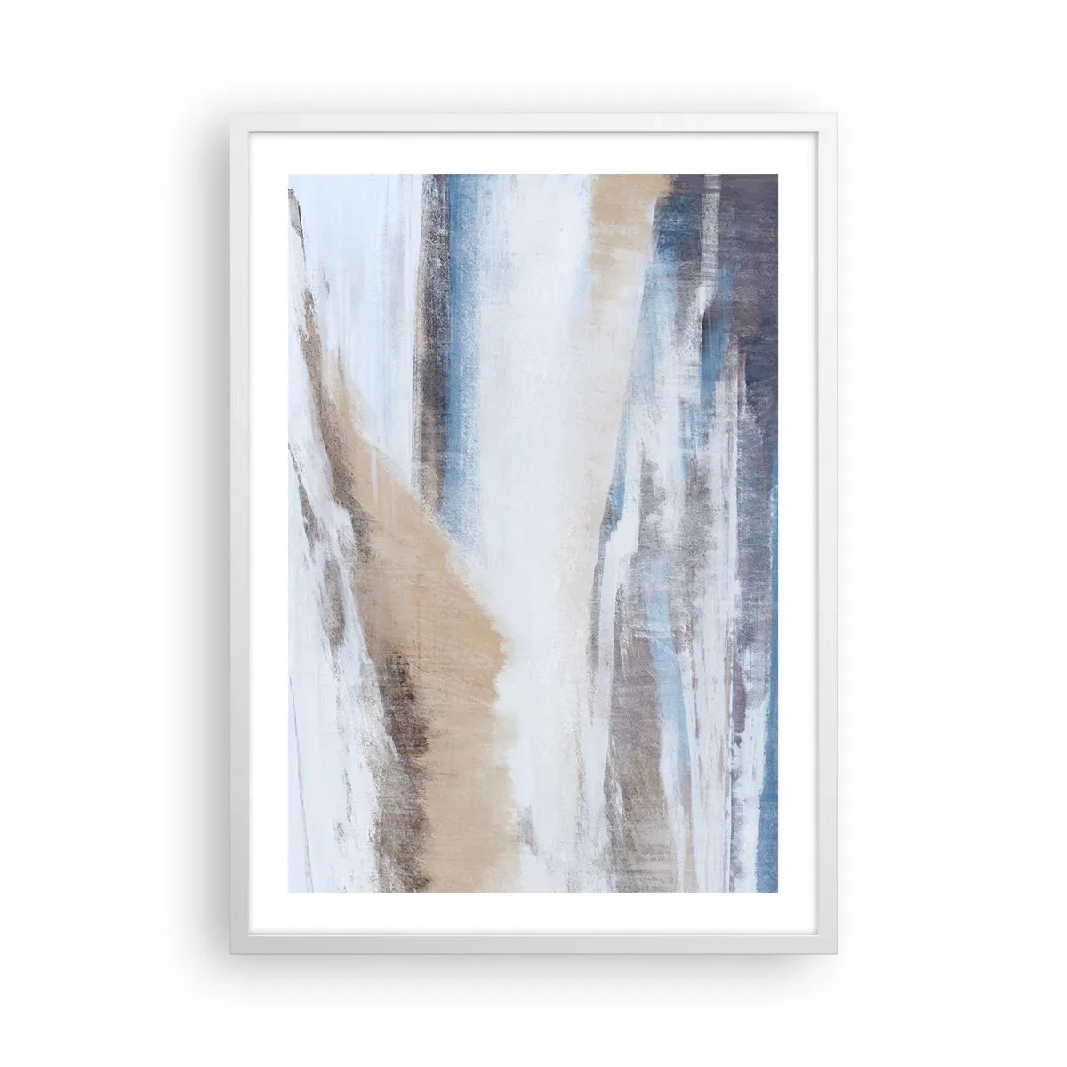 Poster în ramă albă - Compoziție de iarnă - 50x70 cm