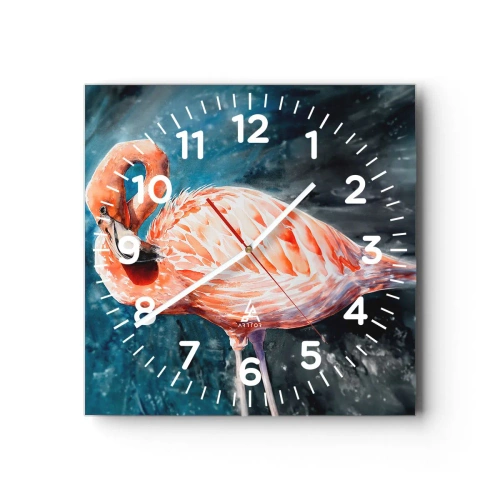 Ceas de perete - Ceas pe sticlă - Decorativ prin natură - 40x40 cm