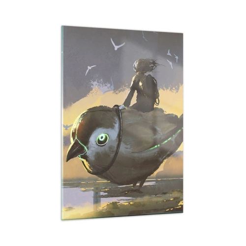 Tablou pe sticlă - O oprire într-o călătorie fantastică - 50x70 cm