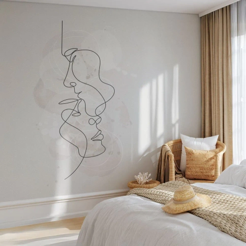 Tapet Standard Eco - Încurcați într-o îmbrățișare - Abstracția, Om, Femeie - 150x105 cm