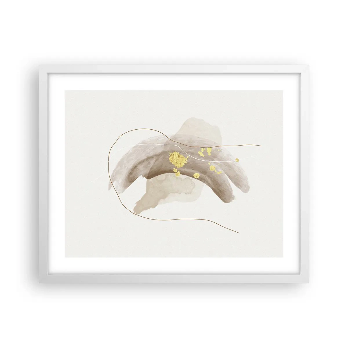 Poster în ramă albă - Întâlnite în spațiu - 50x40 cm