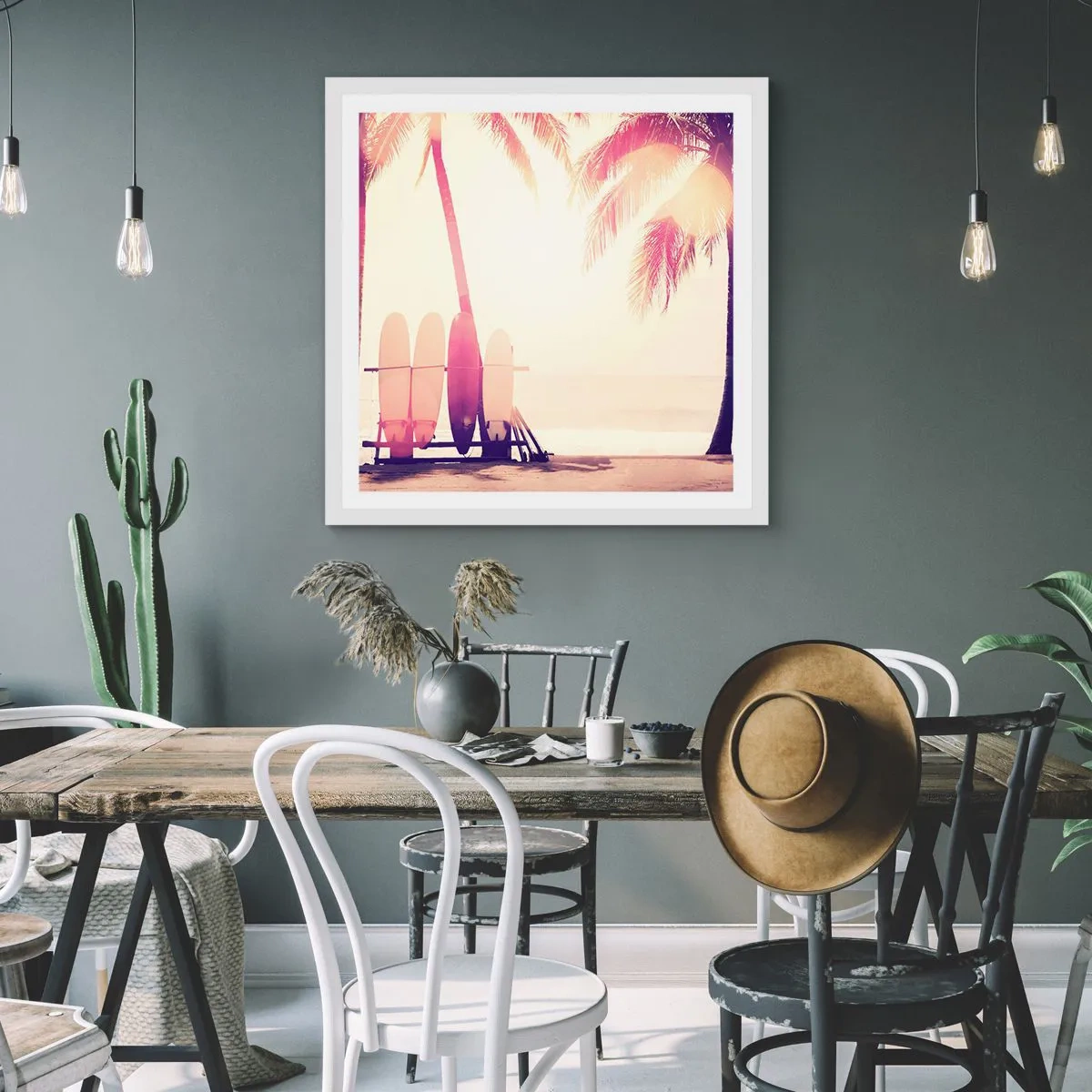 Poster în ramă albă - Va fi o zi minunată - 30x30 cm