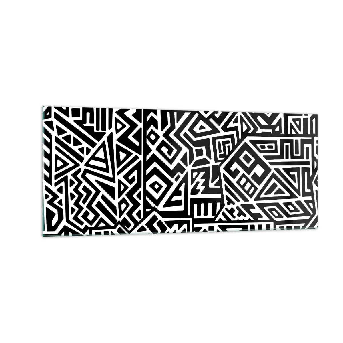 Tablou pe sticlă - Compoziție precolumbiană - 100x40 cm