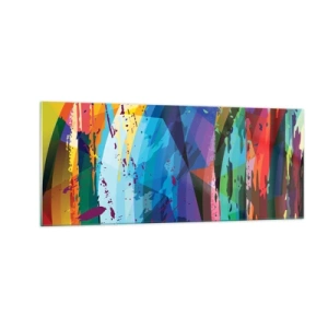 Tablou pe sticlă - Amețeli colorate - 100x40 cm