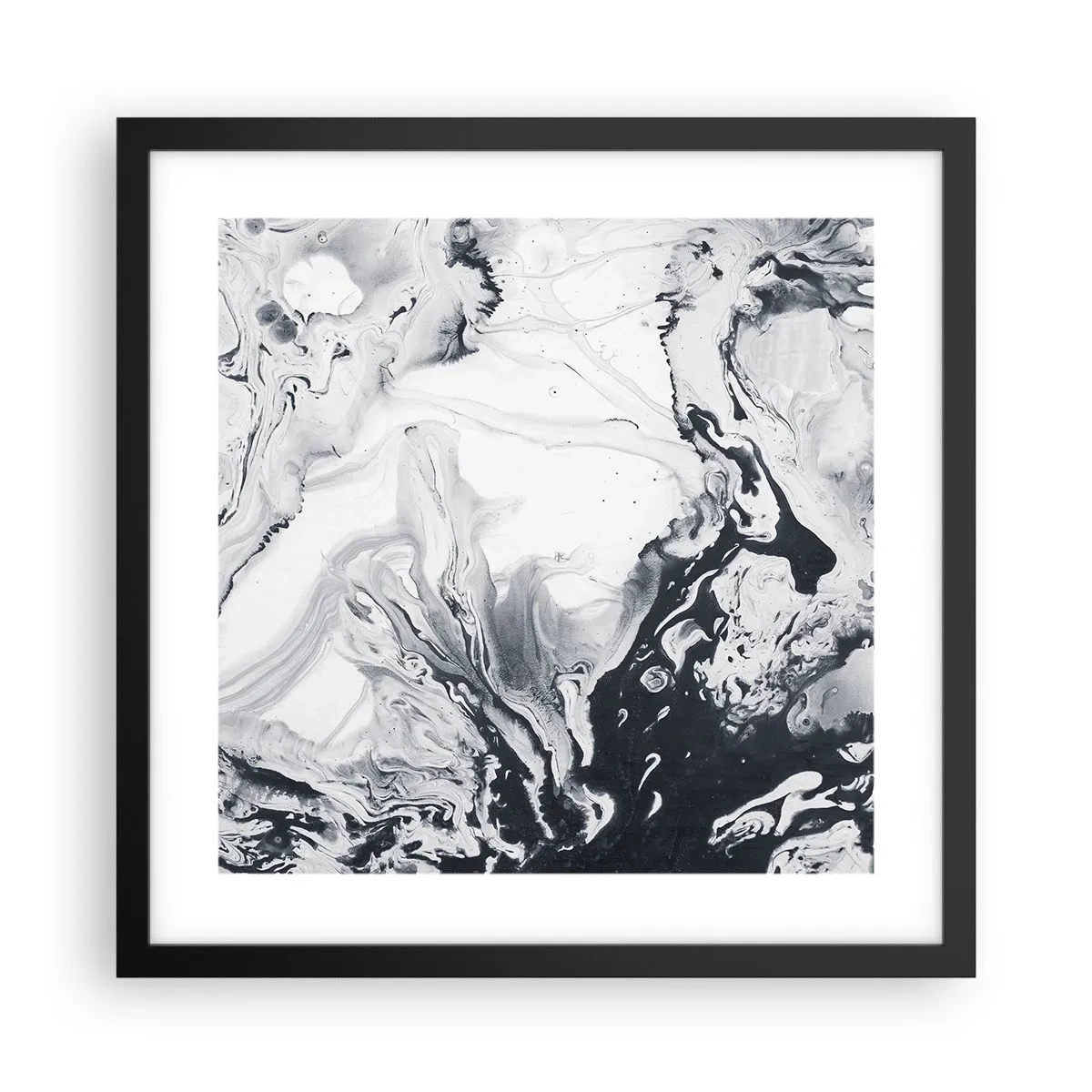 Poster în ramă neagră - Interiorul Pământului - 40x40 cm