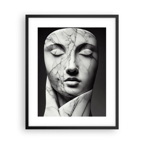 Poster în ramă neagră - Forme de marmură - 40x50 cm