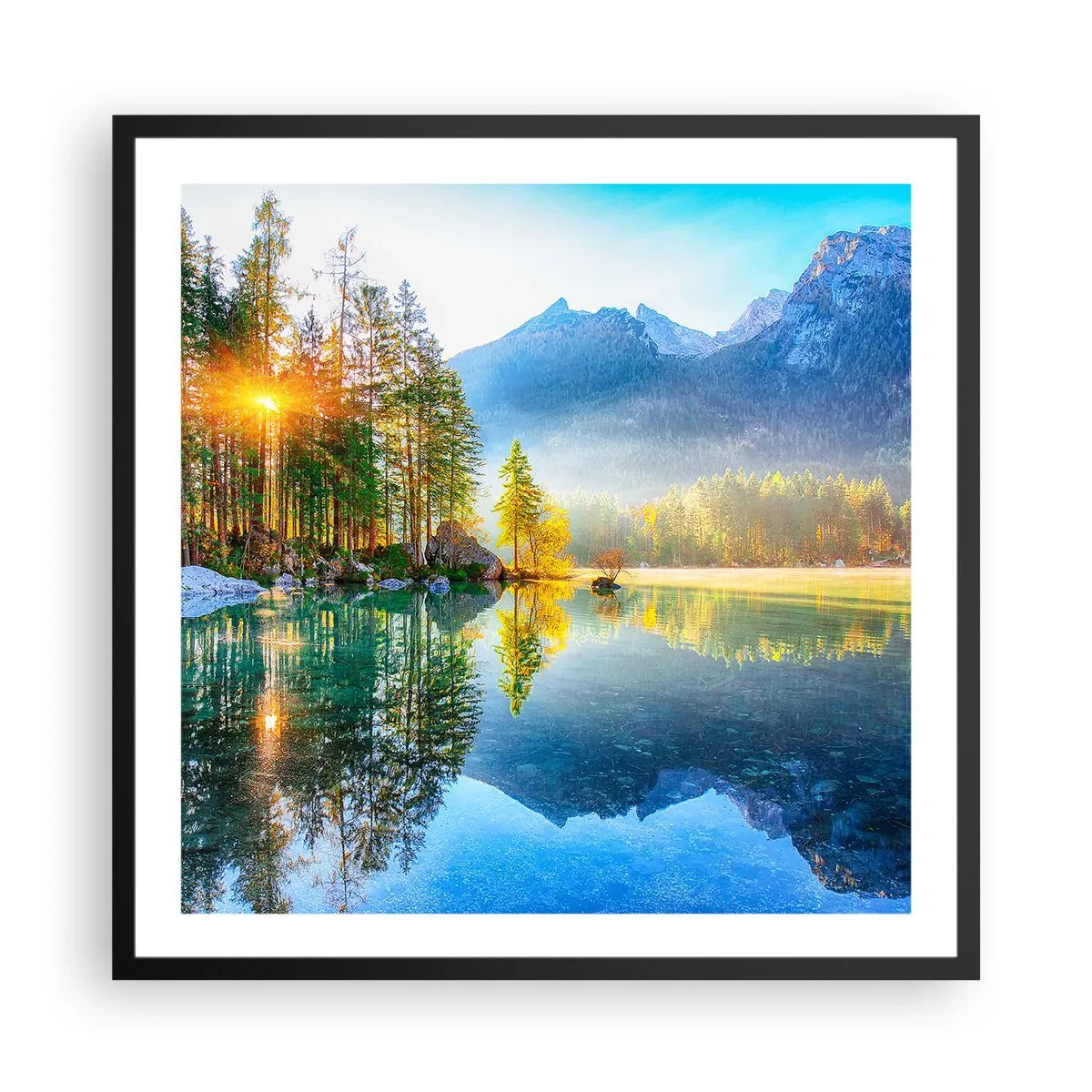 Poster în ramă neagră - Maiestate și dulceață - 60x60 cm