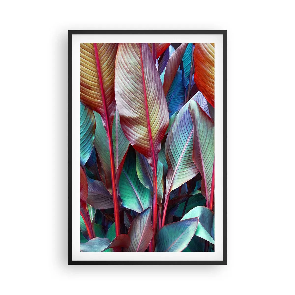 Poster în ramă neagră - Tufiș colorat - 61x91 cm