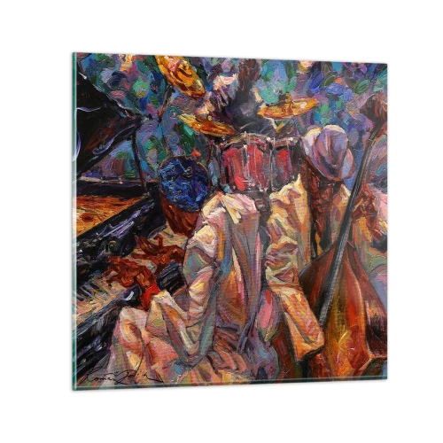 Tablou pe sticlă - Într-un ritm - 70x70 cm