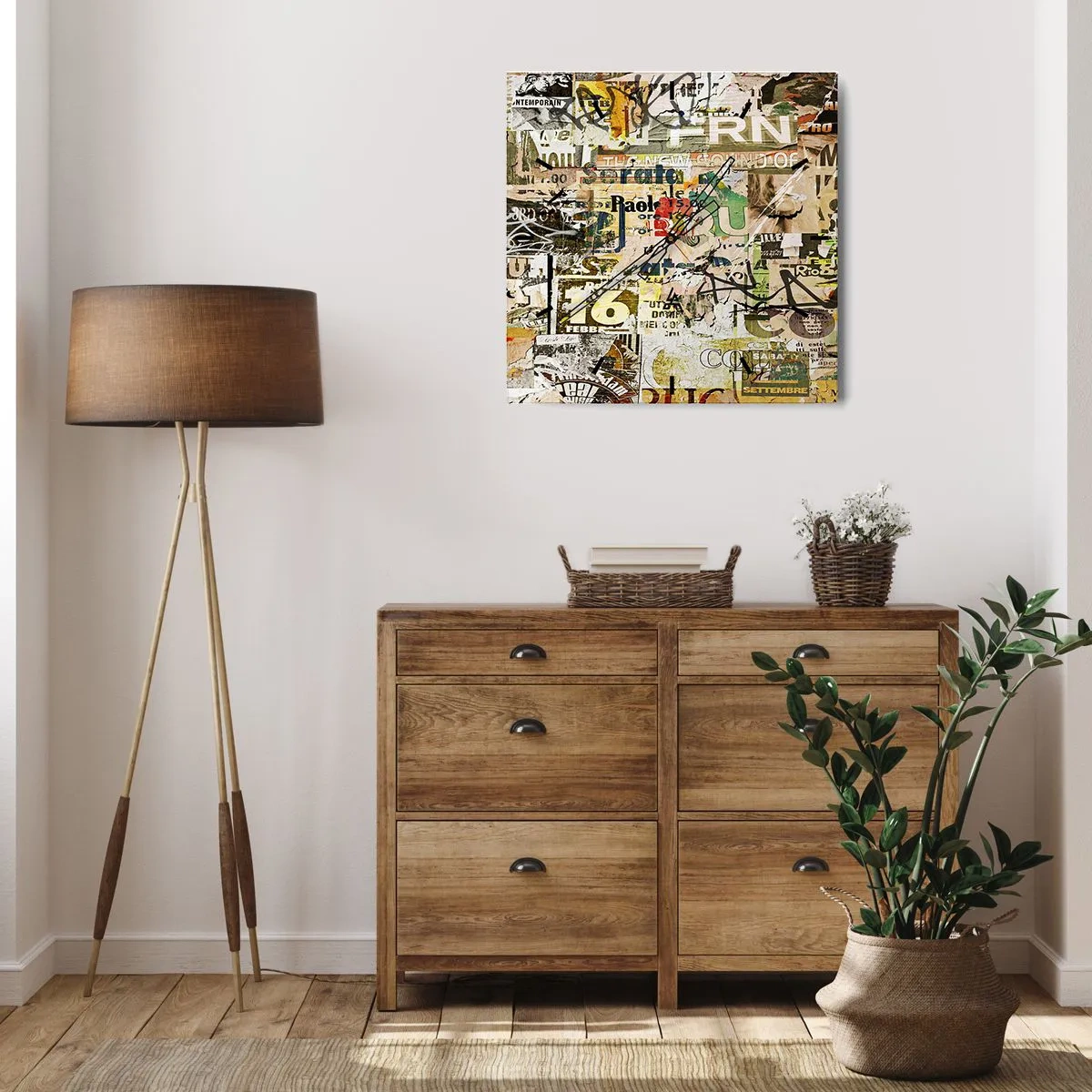 Ceas de perete - Ceas pe sticlă - Oh, se întâmplă... - 40x40 cm