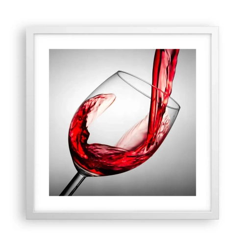 Poster în ramă albă - Culoare - mișcare - sunet - 40x40 cm