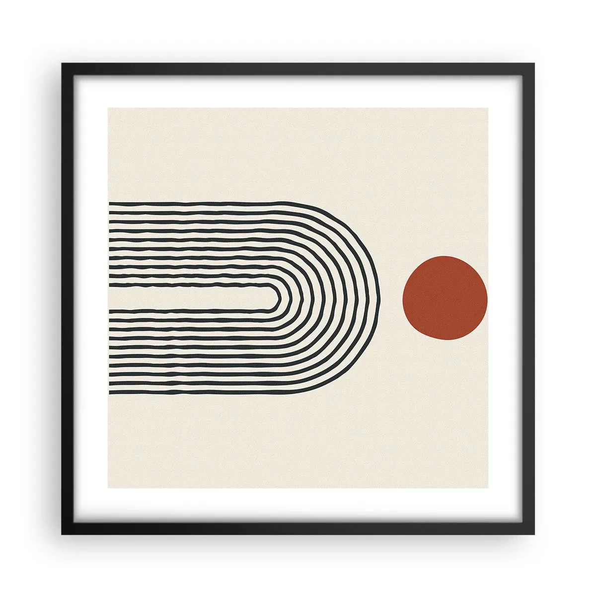 Poster în ramă neagră - Magnetismul formelor și al culorilor - 50x50 cm