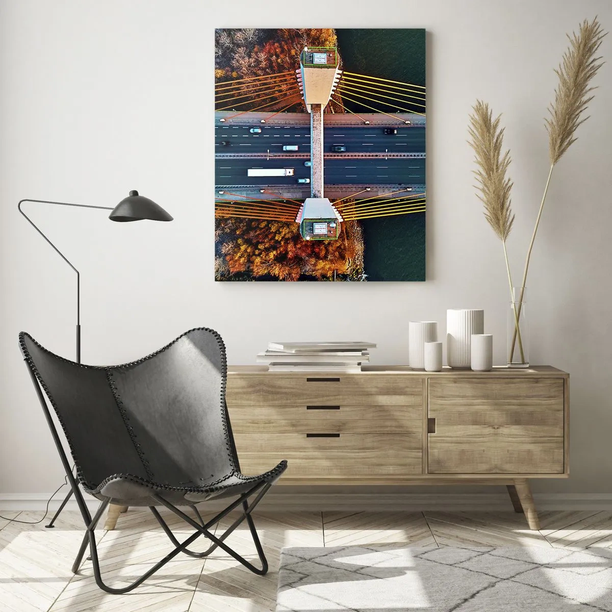 Tablou pe sticlă - Din pădure spre apă - 50x70 cm