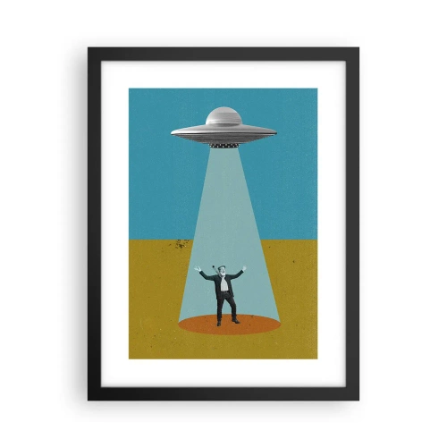 Poster în ramă neagră - Întâlnire de gradul III - 30x40 cm