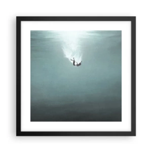 Poster în ramă neagră - În îmbrățișarea oceanului - 40x40 cm