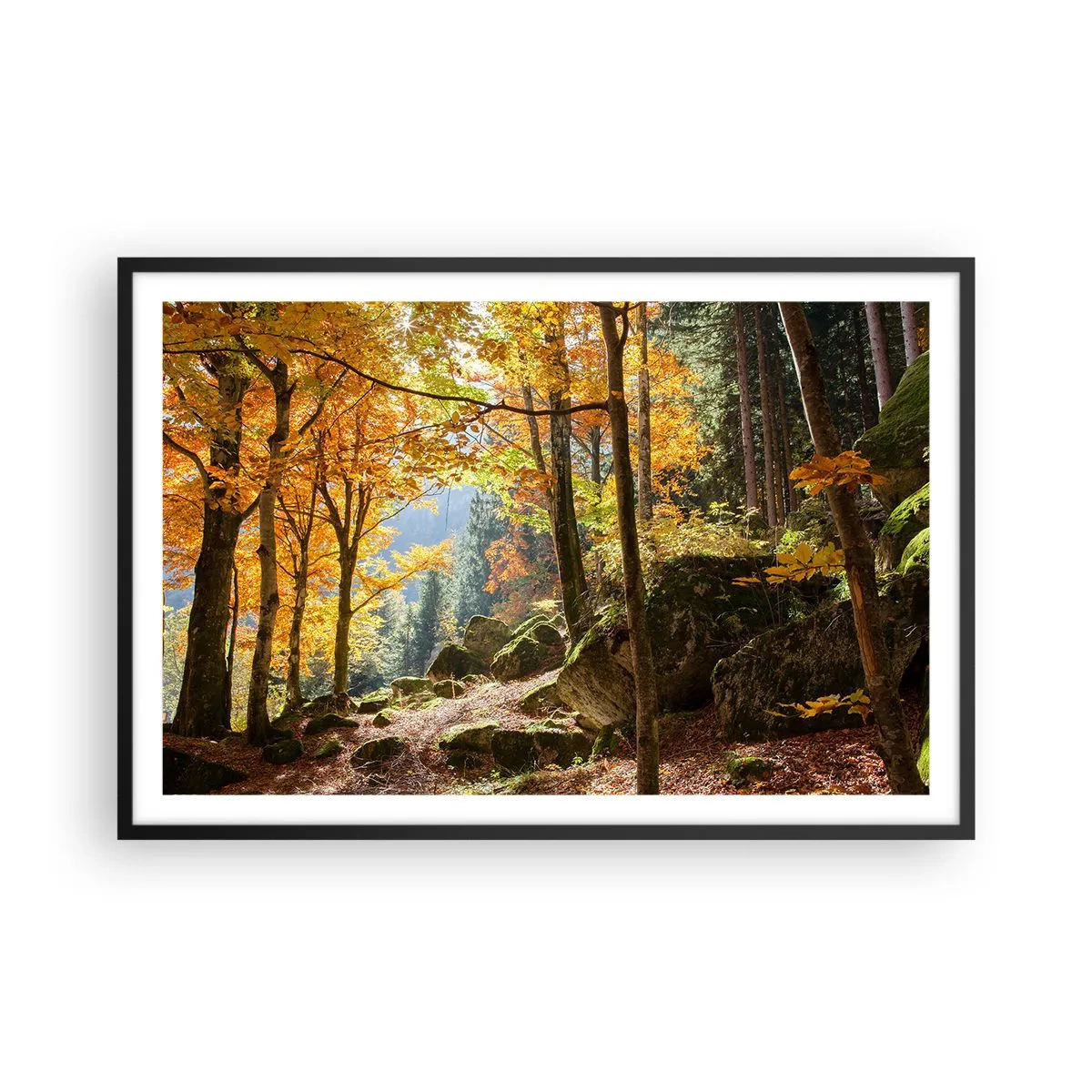 Poster în ramă neagră - Timp de relaxare - 91x61 cm