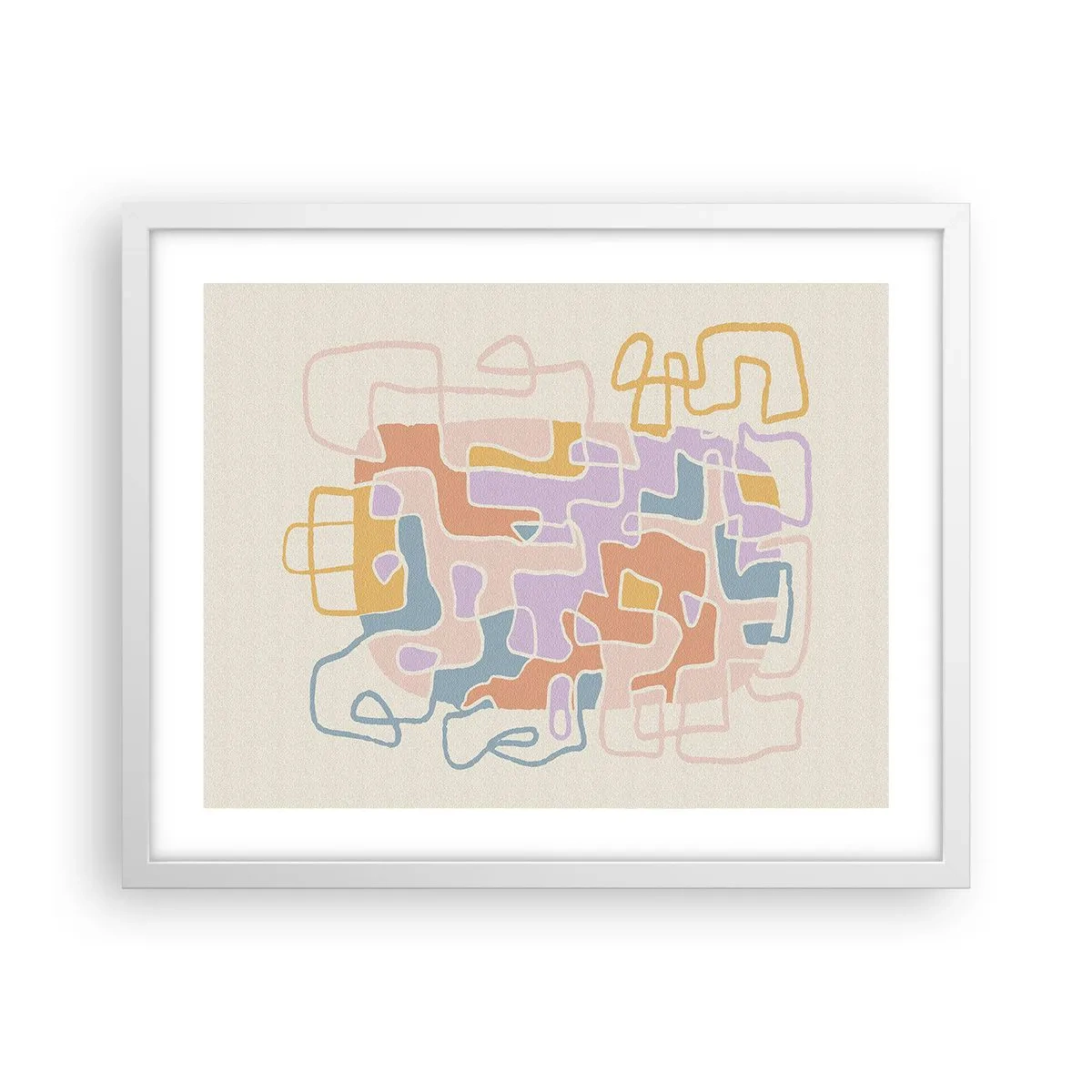 Poster în ramă albă - Labirintul - o aventură plină de bucurie - 50x40 cm