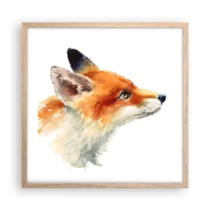 Poster în ramă de stejar deschis - Nu poți fi niciodată prea atent - 50x50 cm