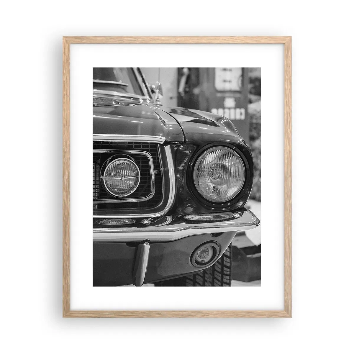 Poster în ramă de stejar deschis - Condus dur - 40x50 cm