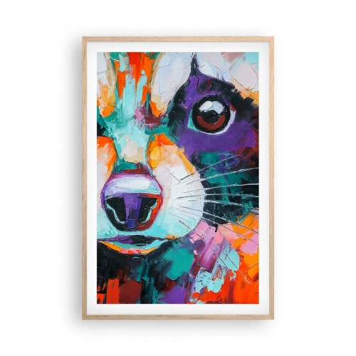 Poster în ramă de stejar deschis - Doar emoții bune - 61x91 cm