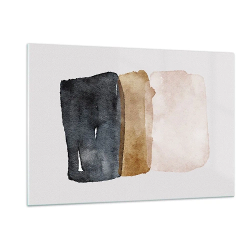 Tablou pe sticlă - Compoziția culorilor pământului - 120x80 cm