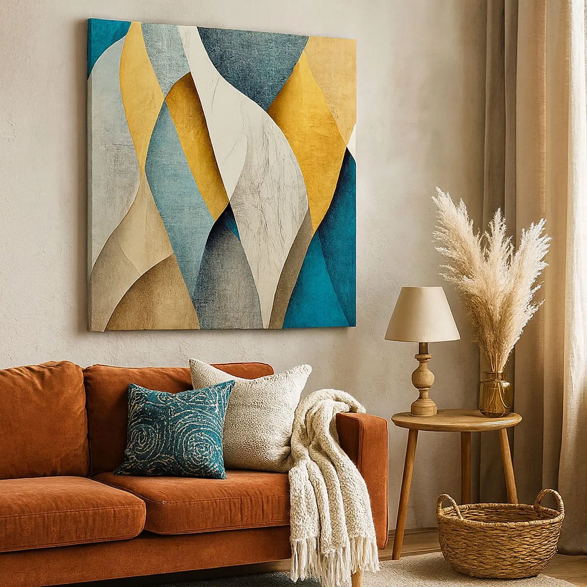 Tablou pe pânză - Ritm și ondulare - 30x30 cm