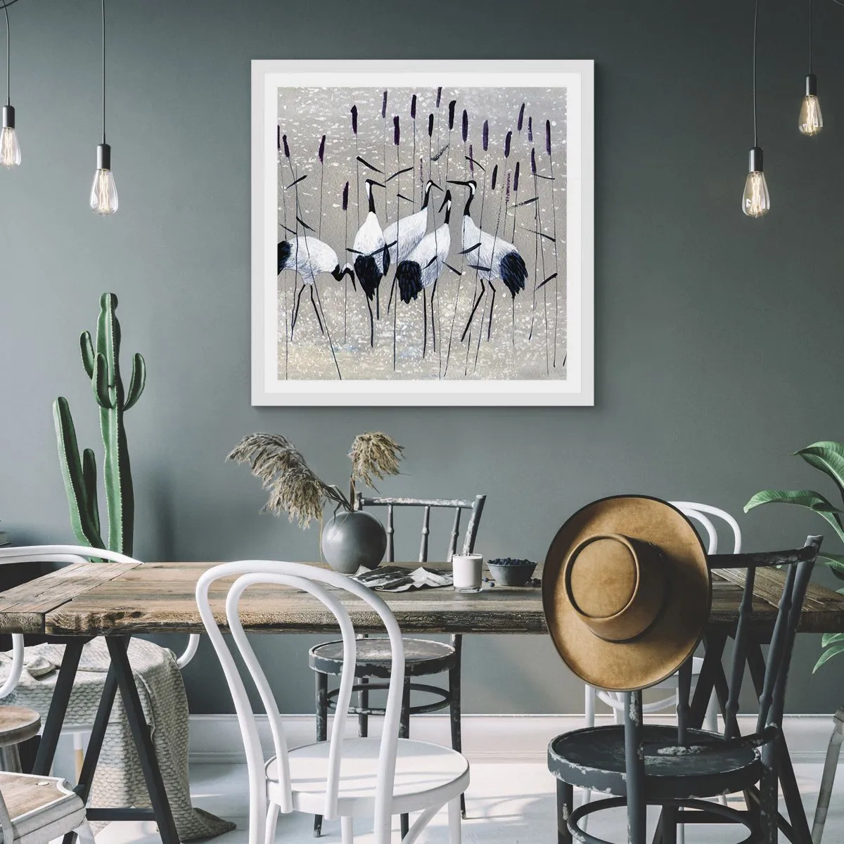 Poster în ramă albă - Printre ai tăi - 30x30 cm