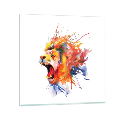 Tablou pe sticlă - Explodează de furie - 40x40 cm