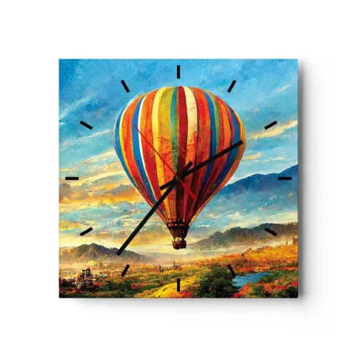 Ceas de perete - Ceas pe sticlă - În liniște puteți vedea mai multe - 40x40 cm
