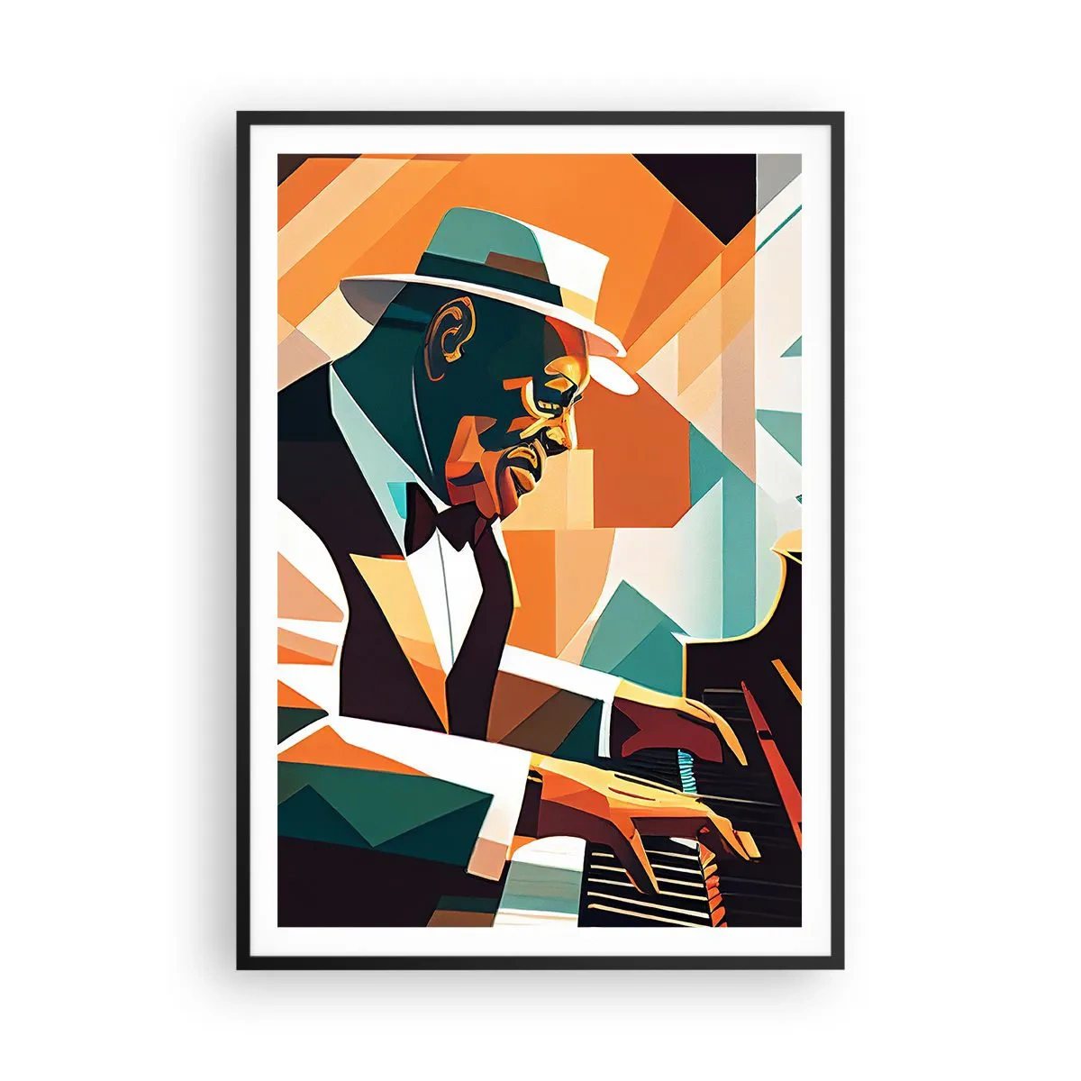 Poster în ramă neagră - Numai jazz - 70x100 cm