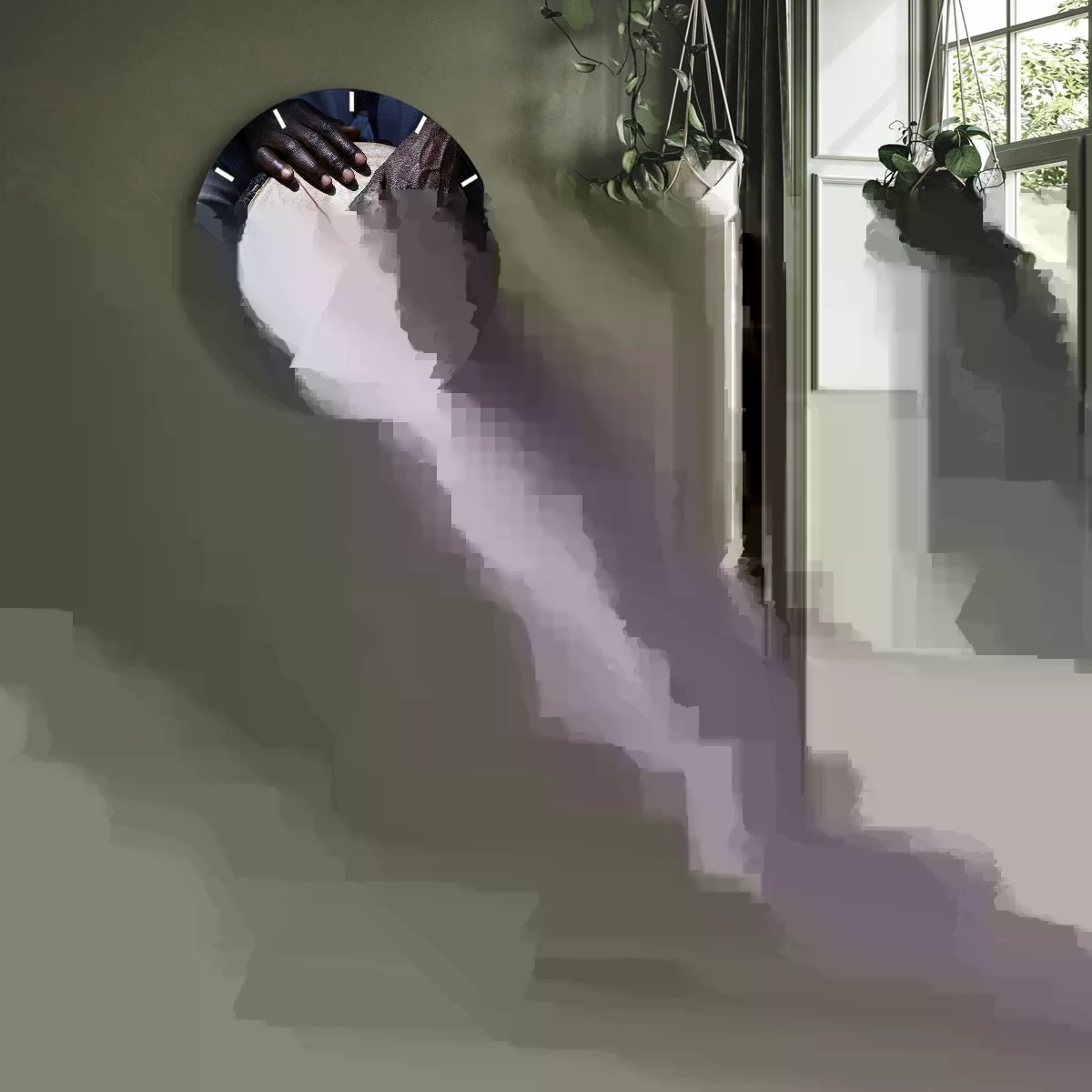 Ceas de perete - Ceas pe sticlă - Trăiește în ritmul tău - 40x40 cm