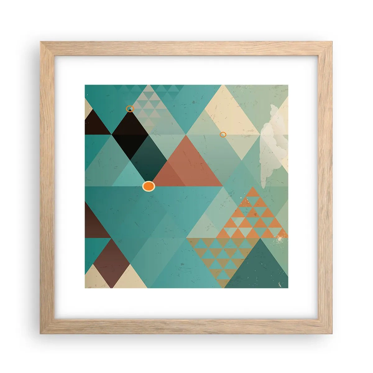 Poster în ramă de stejar deschis - Unitatea multiplicității, multiplicitatea unității - 30x30 cm