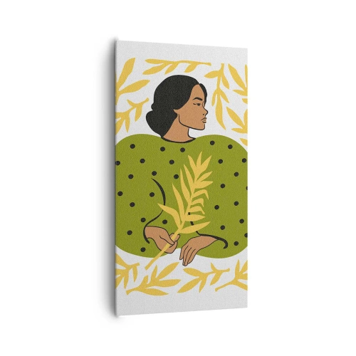 Tablou pe pânză - Fata hawaiiană - 65x120 cm