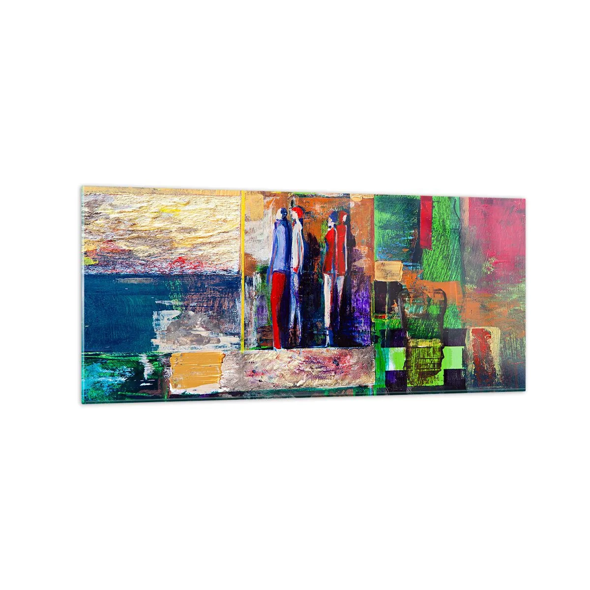 Tablou pe sticlă - Relații și emoții - 120x50 cm